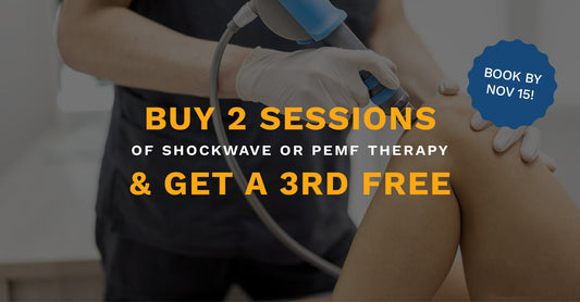 Buy 2 Sessions & Get a 3rd FREE: Shockwave or PEMF Therapy